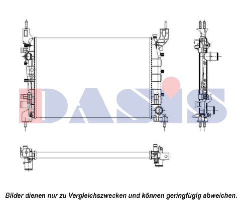 AKS DASIS Radiators, Motora dzesēšanas sistēma 080044N